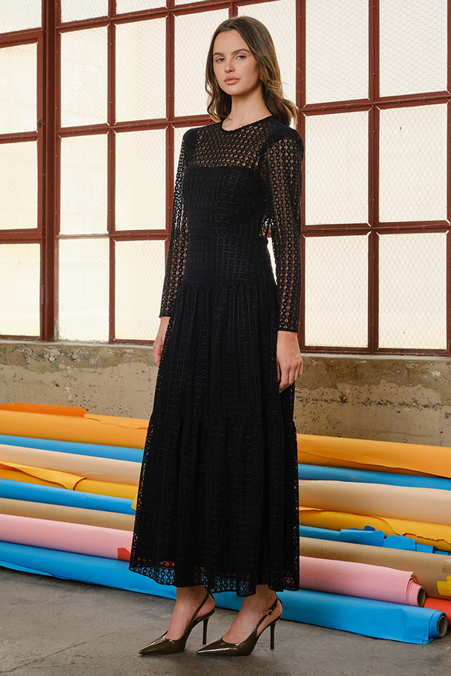 ADELINE DRESS Luxury Black Lace Maxi Dress | Long Sleeve Designer Evening Dress Maude Club ADELINE DRESS Luxury Black Lace Maxi Dress | Long Sleeve Designer Evening Dress Maude Club